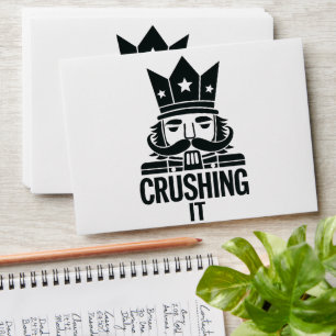Crushing It Funny Christmas Nutcracker  Envelope
