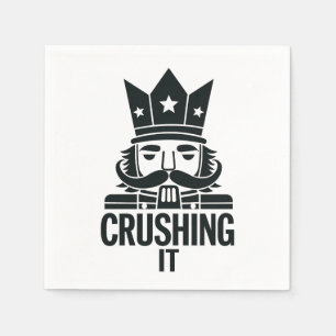 Crushing It Funny Christmas Nutcracker Napkins