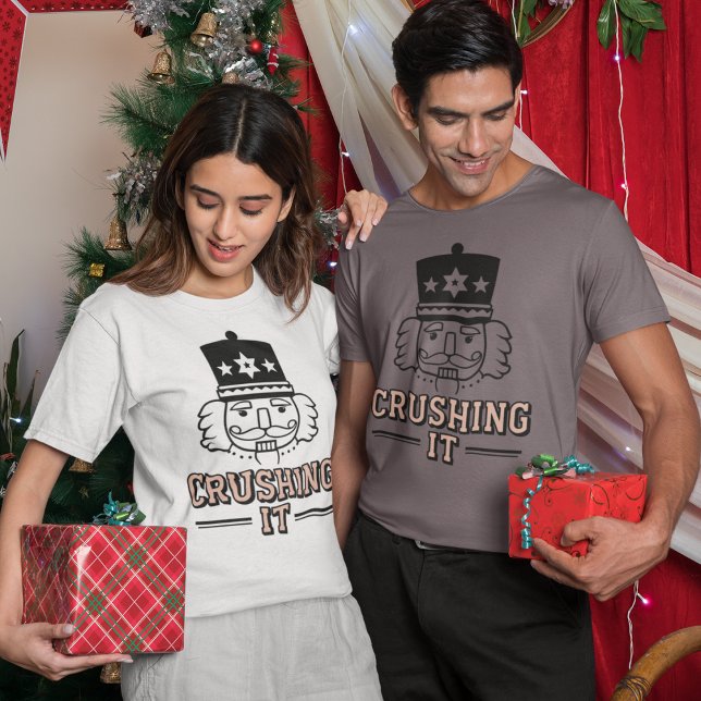 Crushing It Nutcracker Christmas Tee (Crushing It Nutcracker Christmas Shirt – Funny Holiday Gift Tee)
