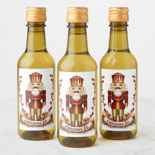 Crushing It Nutcracker Mini Wine Bottles Wine Label