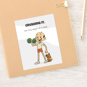 Crushing It – One Tiny Weight at a Time Sticker