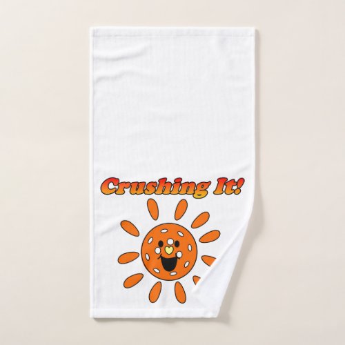 Crushing It _ Orange Sunshine Pickleball Hand Towel