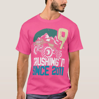Crushing It Since 2011 Monster Truck 9 Years Old B T-Shirt