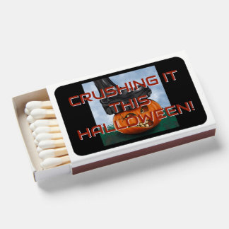 Crushing It This Halloween Funny Pumpkin Matchboxes