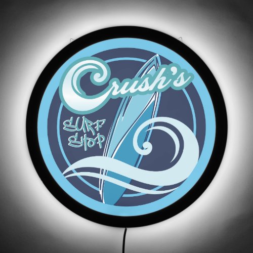 Crushs Surf Shop LED Sign