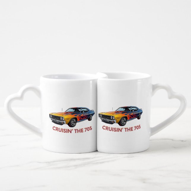 Crusin' the 70s Retro Muscle Car Mug Gift (Front Nesting)
