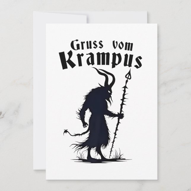 Cruss Vom Krampus Christmas Xmas Devil Spooky Invitation (Front)