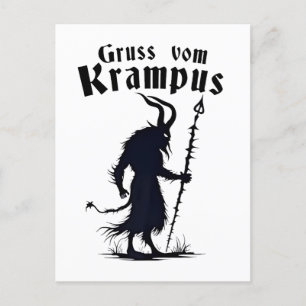Cruss Vom Krampus Christmas Xmas Devil Spooky Invitation Postcard