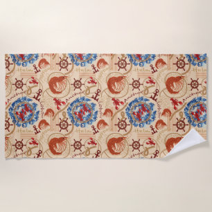 Crustacean core design beach towel