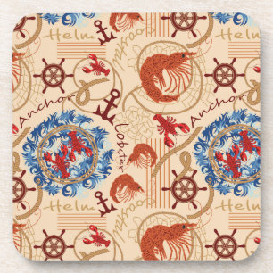Crustacean core design beverage coaster