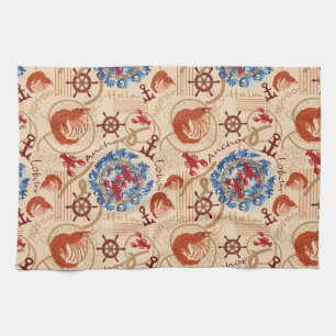 Crustacean core design kitchen towel
