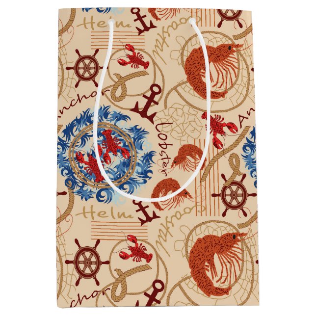 Crustacean core design medium gift bag (Front)