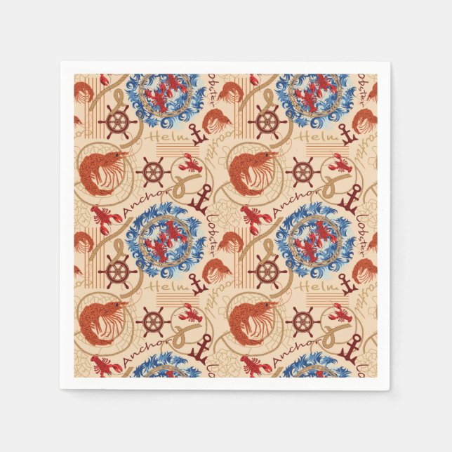 Crustacean core design napkins (Front)