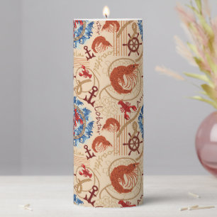 Crustacean core design pillar candle