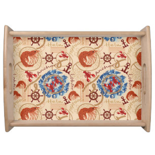 Crustacean core design serving tray