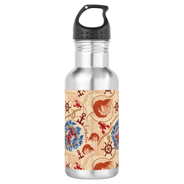 Crustacean core design stainless steel water bottle (Front)