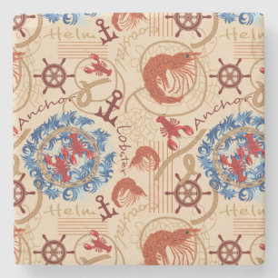 Crustacean core design stone coaster