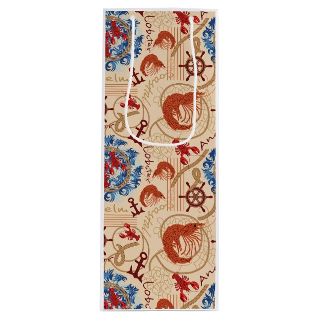 Crustacean core design wine gift bag (Front)