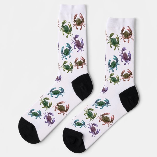 Crustacean Crab Crustaceancore Sea Ocean Socks (Left)