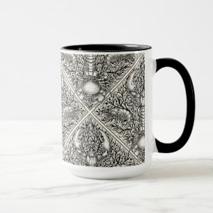 Crustacean in black and natural white mug
