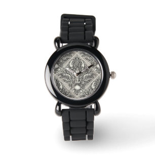 Crustacean in black and natural white watch