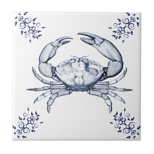 Crustaceans Ceramics  Stone Crab Ceramic Tile
