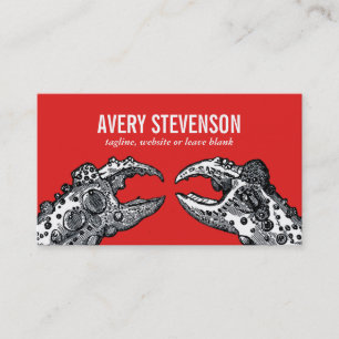Crusty Crab Marine Biology Nautical Business Card
