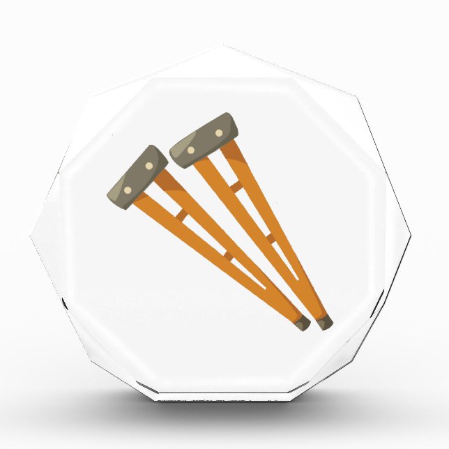 Crutches Acrylic Award (Front)