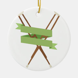 Crutches Ceramic Ornament