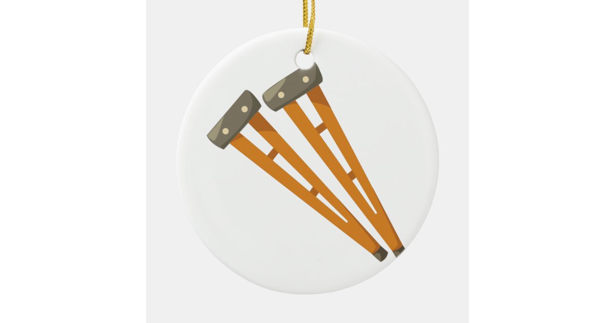Crutches Ceramic Ornament Zazzle
