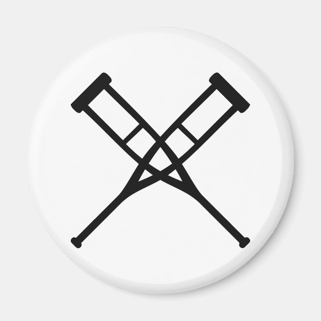 crutches crossed magnet (Front)