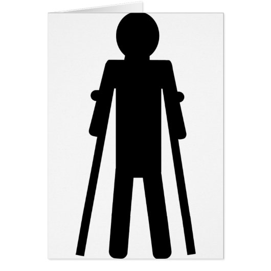 crutches man cards (Front)