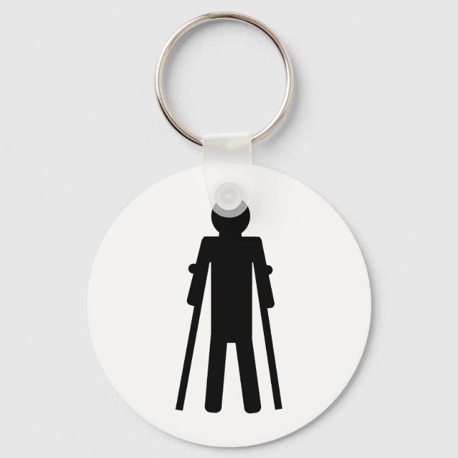 crutches man keychain (Front)