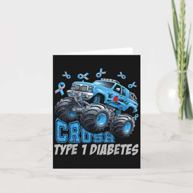 Cruype 1 Diabetes Awareness T1d Warrior Monster Tr Card (Front)