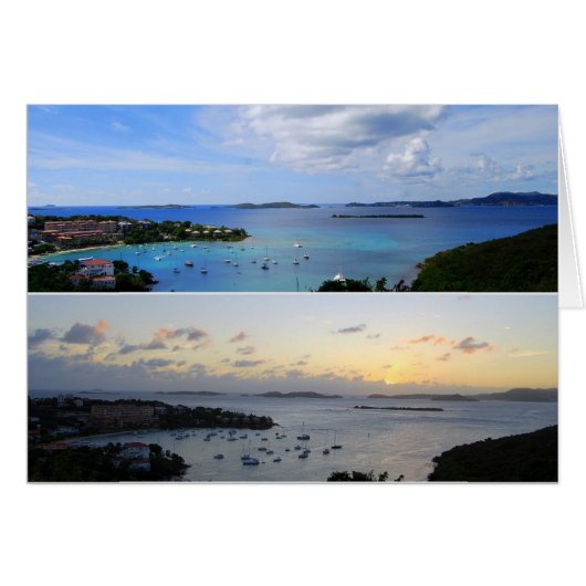 Cruz Bay Collage, St. John, U.S.Virgin Islands Cards (Front Horizontal)