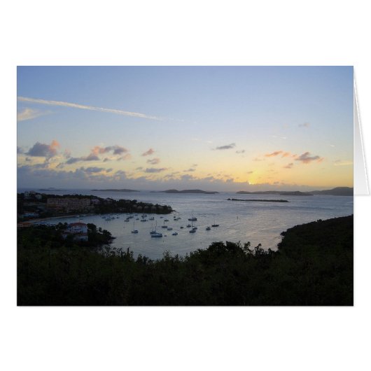 Cruz Bay Sunset, St. John, U.S.V.I. Cards (Front Horizontal)