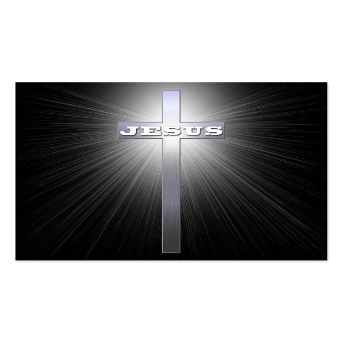 Cruz de Jesús con la luz Plantilla De Tarjeta De Negocio de