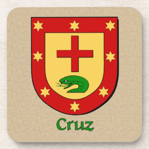 Cruz Family Shield Drink Coaster