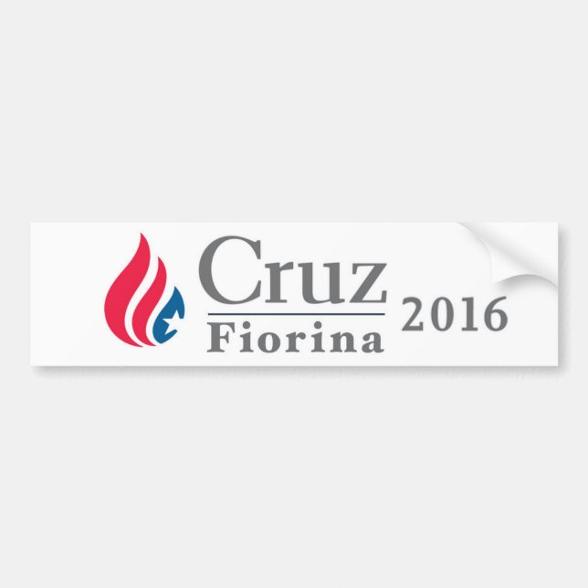Cruz/Fiorina 2016 DISCOUNT bumper sticker (Front)