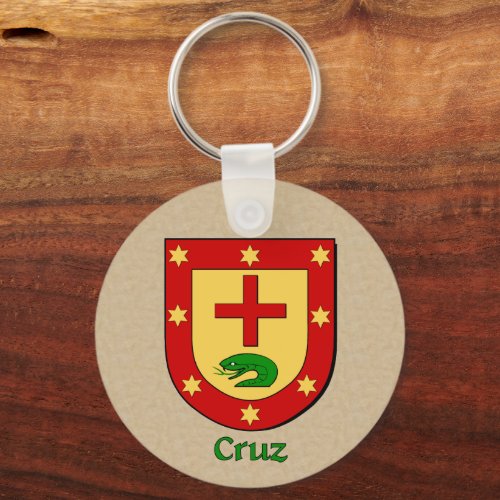 Cruz Historical Spanish Heraldic Shield  Keychain