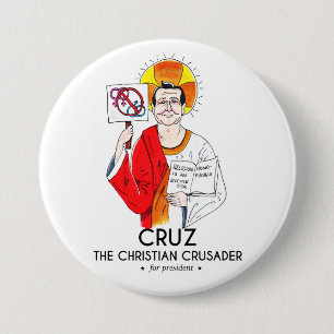 Cruz the Christian Crusader Pinback Button