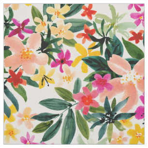 CRUZIFIED Colorful Tropical Palm Floral Fabric