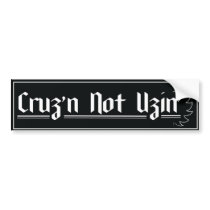 Cruzin' Not Uzin' AA/NA slogan bumper sticker