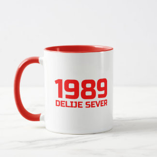 Crveni Tekst Delije Sever 1989 Mug
