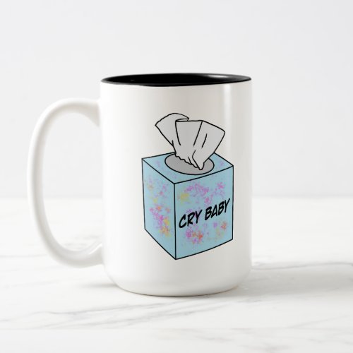 Cry Baby Blue  Two_Tone Coffee Mug