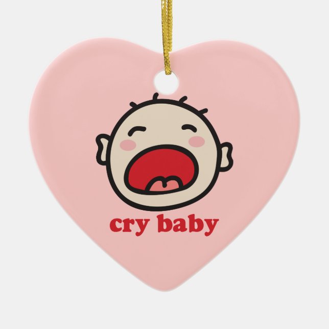 Cry Baby Ceramic Ornament (Front)