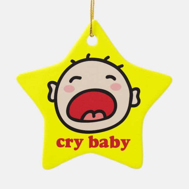 Cry Baby Ceramic Ornament (Front)