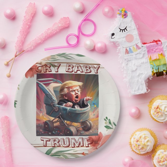Cry Baby Trump Paper Plate (Party)
