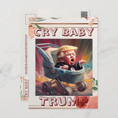 Cry Baby Trump Postcard