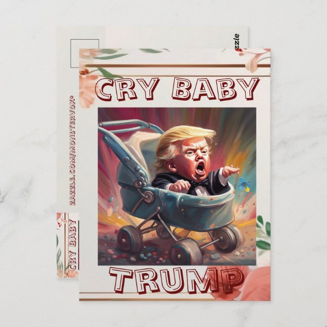 Cry Baby Trump Postcard (Front/Back)